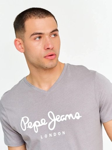 POLERA HOMBRE PEPE JEANS ALGODÓN CUELLO EN V MANGA CORTA - 3