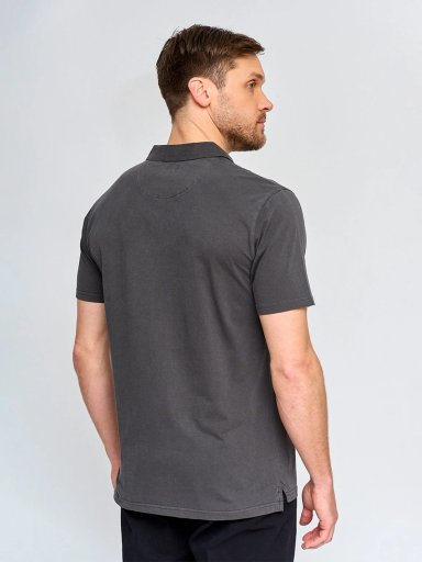 POLERA HOMBRE CACHAREL ALGODÓN MANGA CORTA POLO JERSEY LAVADA - 2