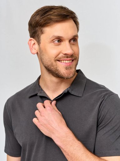 POLERA HOMBRE CACHAREL ALGODÓN MANGA CORTA POLO JERSEY LAVADA - 3
