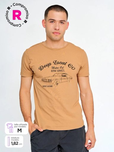 POLERA HOMBRE BARBADOS ALGODÓN MANGA CORTA ESTAMPADA - 1