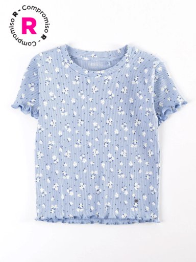POLERA MANGA CORTA NIÑA M6T RIB FULL PRINT - 1
