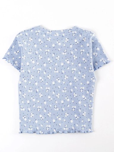 POLERA MANGA CORTA NIÑA M6T RIB FULL PRINT - 2