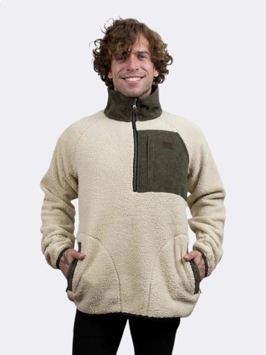 POLERÓN SHERPA HOMBRE FALCONE BEIGE NOMADIC - 1