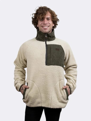 POLERÓN SHERPA HOMBRE FALCONE BEIGE NOMADIC - 1
