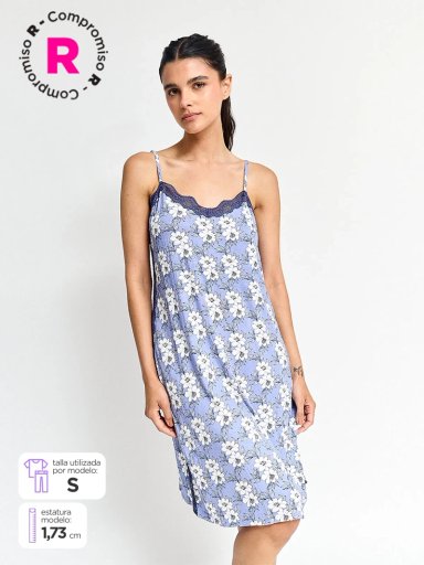 CAMISA DE DORMIR SIN MANGAS MUJER MARQUIS VISCOSA - 1