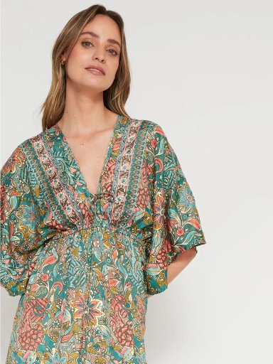 VESTIDO MUJER TATIENNE LARGO SATINADO ESTAMPADO - 3