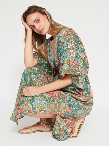 VESTIDO MUJER TATIENNE LARGO SATINADO ESTAMPADO - 4