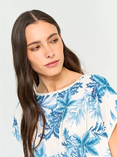POLERA MUJER CACHAREL MANGA CORTA ESTAMPADA - 3