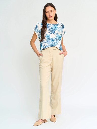 POLERA MUJER CACHAREL MANGA CORTA ESTAMPADA - 4