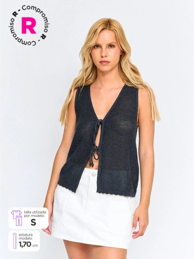SWEATER MUJER BARBADOS ALGODÓN SIN MANGAS - 1