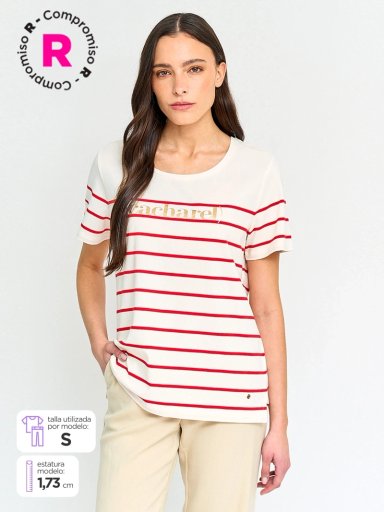POLERA MUJER CACHAREL ALGODÓN MANGA CORTA - 1