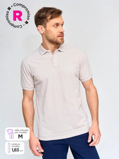 POLERA HOMBRE CACHAREL ALGODÓN CUELLO POLO MANGA CORTA LAVADA - 1