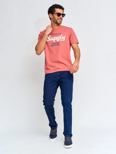 POLERA HOMBRE ROBERT LEWIS ALGODÓN MANGA CORTA - 4