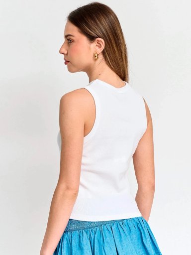 POLERA MUJER INDEX ALGODÓN SIN MANGAS BÁSICA - 2