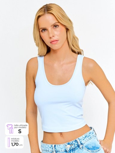 POLERA MUJER INDEX SIN MANGAS BÁSICA - 1