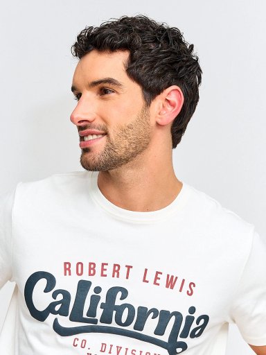 POLERA HOMBRE ROBERT LEWIS ALGODÓN MANGA CORTA - 3