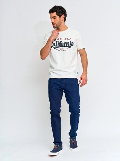 POLERA HOMBRE ROBERT LEWIS ALGODÓN MANGA CORTA - 4