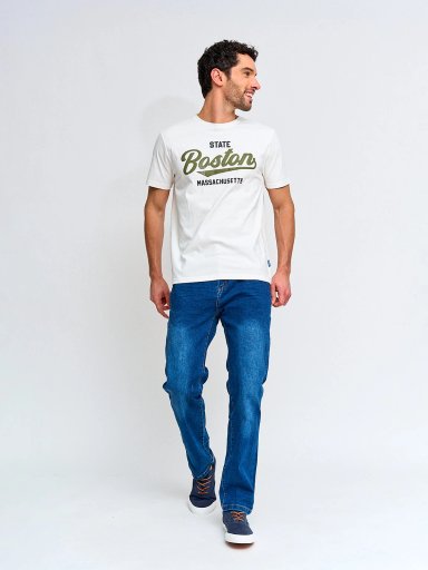POLERA HOMBRE ROBERT LEWIS ALGODÓN MANGA CORTA - 4