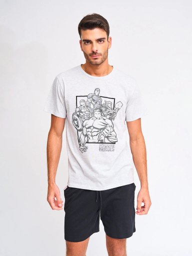 PIJAMA HOMBRE ROCK ALGODÓN MARVEL - 1