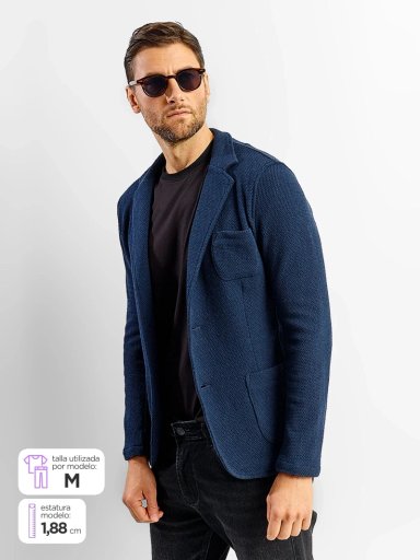 BLAZER HOMBRE SPAVALDI ALGODÓN TEJIDO - 1
