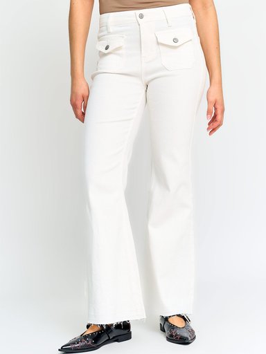 JEANS ALGODÓN MUJER AEROPOSTALE BLANCO TIRO MEDIO - 2