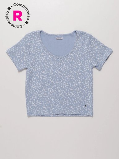 POLERA MANGA CORTA ALGODÓN NIÑA M6T LIBERTY - 1
