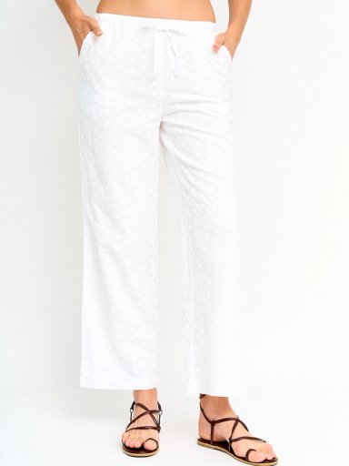 PANTALÓN MUJER INDEX ALGODÓN BRODERIE - 2