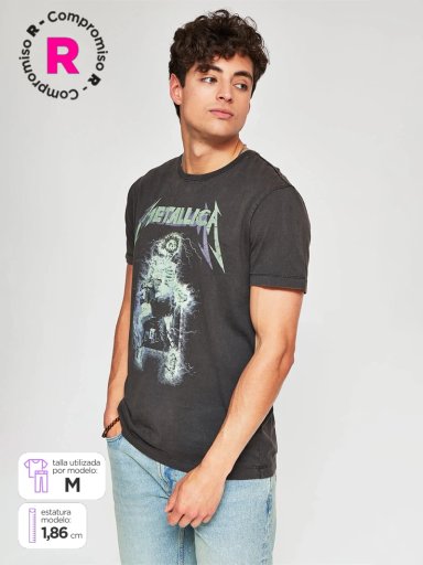POLERA HOMBRE BARBADOS ALGODÓN METALLICA - 1