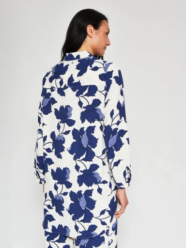 BLUSA MUJER CACHAREL CUELLO CAMISERO MANGA LARGA ESTAMPADO - 2
