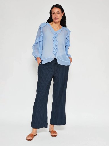 BLUSA MUJER CACHAREL CUELLO EN V MANGA 3/4 - 4