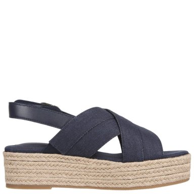 SANDALIAS MUJER TOMMY HILFIGER ALGODÓN AZUL FW0FW08669DW6 - 1