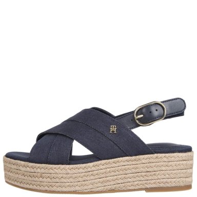SANDALIAS MUJER TOMMY HILFIGER ALGODÓN AZUL FW0FW08669DW6 - 2