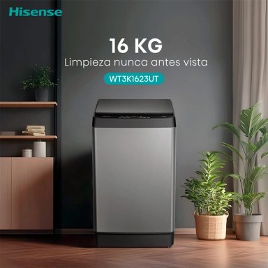 LAVADORA CARGA SUPERIOR HISENSE WT3K1623UT 16KG GRAFITO - 12