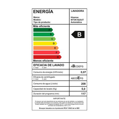 LAVADORA CARGA SUPERIOR HISENSE WT3K1623UT 16KG GRAFITO - 14