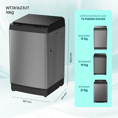 LAVADORA CARGA SUPERIOR HISENSE WT3K1623UT 16KG GRAFITO - 3