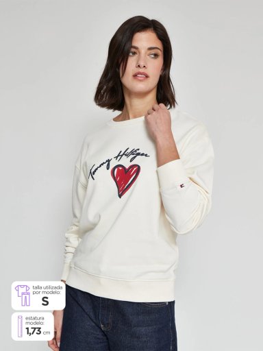 POLERÓN MUJER TOMMY HILFIGER ALGODÓN MANGA LARGA - 1