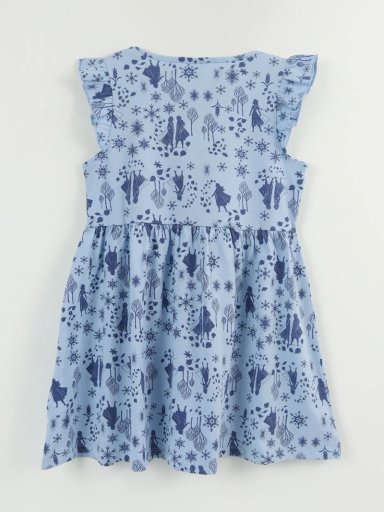 VESTIDO NIÑA FROZEN AZUL ESTAMPADO + COLLET - 2