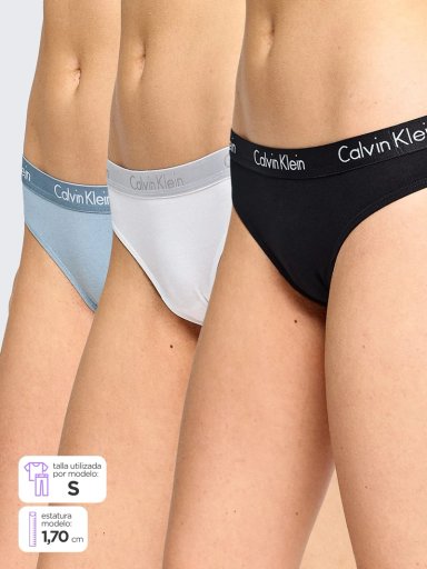 PACK 3 CALZONES CALVIN KLEIN BIKINI QP2349O - 1