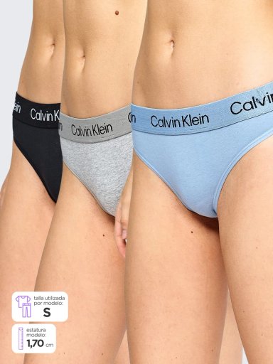 PACK 3 CALZONES CALVIN KLEIN COLALESS QP2959O - 1