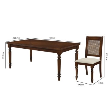 JUEGO DE COMEDOR RIPLEY HOME ANTONIETA 6S BEIGE - 7