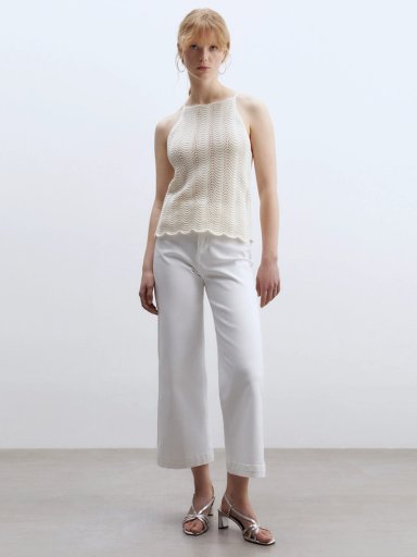 SWEATER MUJER SFERA ALGODÓN SIN MANGAS HALTER - 2