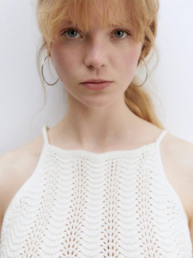 SWEATER MUJER SFERA ALGODÓN SIN MANGAS HALTER - 5