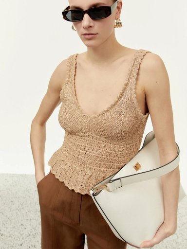 SWEATER MUJER SFERA ALGODÓN SIN MANGAS - 4