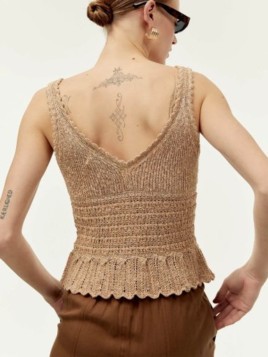 SWEATER MUJER SFERA ALGODÓN SIN MANGAS - 5