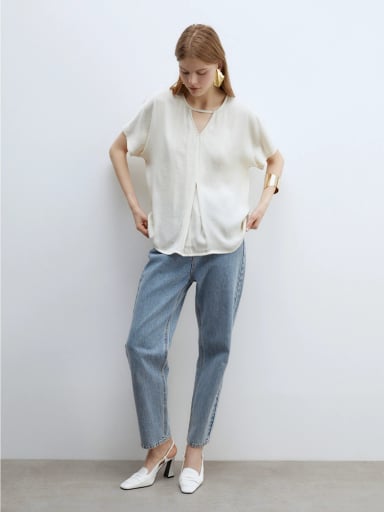 POLERA MUJER SFERA ALGODÓN SATINADA - 2