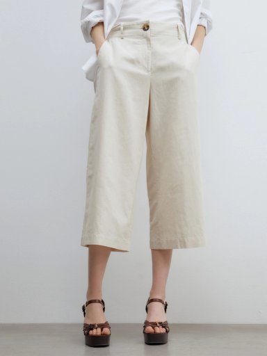 PANTALÓN MUJER SFERA CULOTTE LINO  - 4