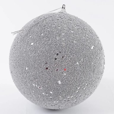 ADORNO NAVIDEÑO RIPLEY HOME ESFERA BRILLOS PLATA - 2