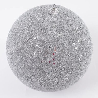 ADORNO NAVIDEÑO RIPLEY HOME ESFERA BRILLOS PLATA - 3
