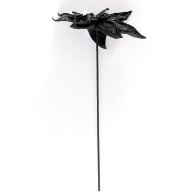 ADORNO NAVIDEÑO RIPLEY HOME POINSETIA NEGRO/GLITTER - 1