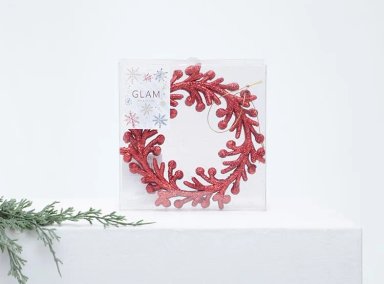 ADORNO NAVIDEÑO RIPLEY HOME SET X2 CORONA ROJA - 1